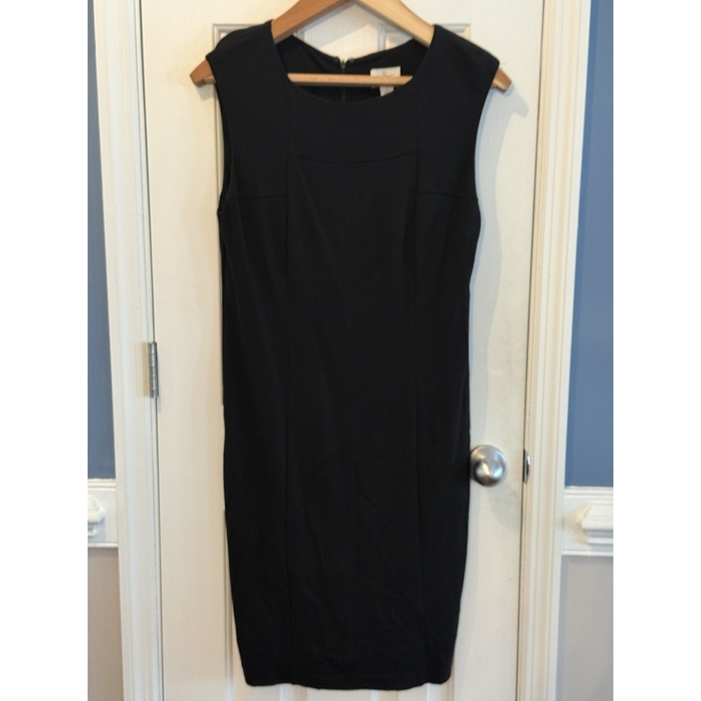 so slimming by chicos Black Classic Pencil Dress Size 1 Medium Sleeveless
